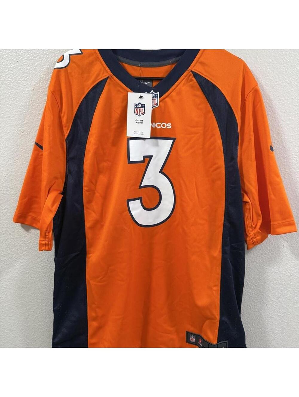 Nike Denver Broncos Russell Wilson orange jersey, size L #NFL #Broncos